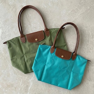 Vintage Longchamp Le Pliage Große Nylon-Tragetasche, faltbare Reisetasche