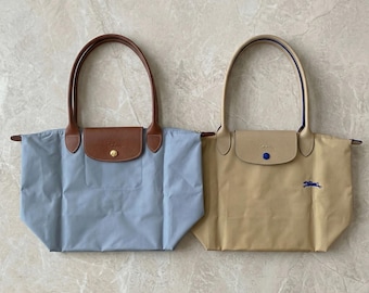 Bolso tote grande de nailon Longchamp Le Pliage vintage, bolso de hombro plegable para viajes.