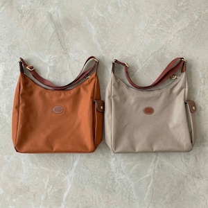 Vintage Longchamp große Hobo-Umhängetasche, geräumige Achseltasche, Crossbody-Schultertasche, stilvolle Alltagstasche