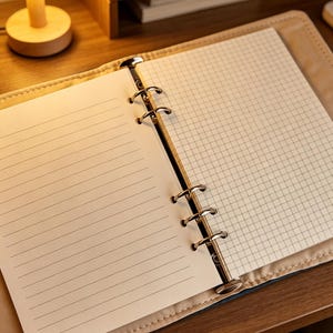 Cuaderno A5 de mezclilla vintage, diario recargable estilo americana, carpeta de tela, agenda de hojas sueltas de mezclilla imagen 8
