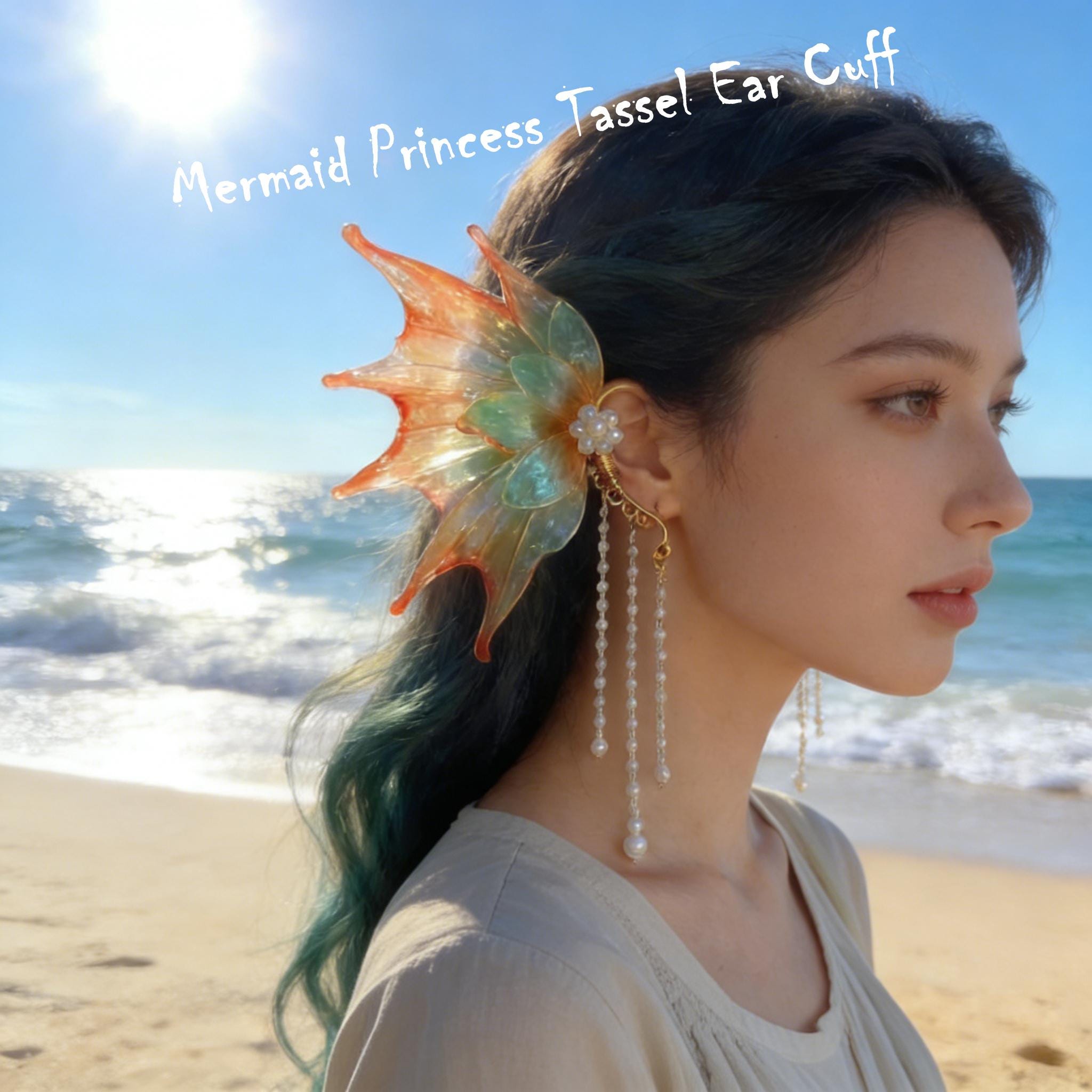 Pendientes De Sirena Elfo – Orejeras Azules Para Disfraces, Cosplay Y Fiestas De Hadas