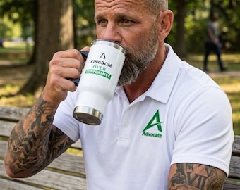 Taza de viaje de acero inoxidable con asa, 14 oz