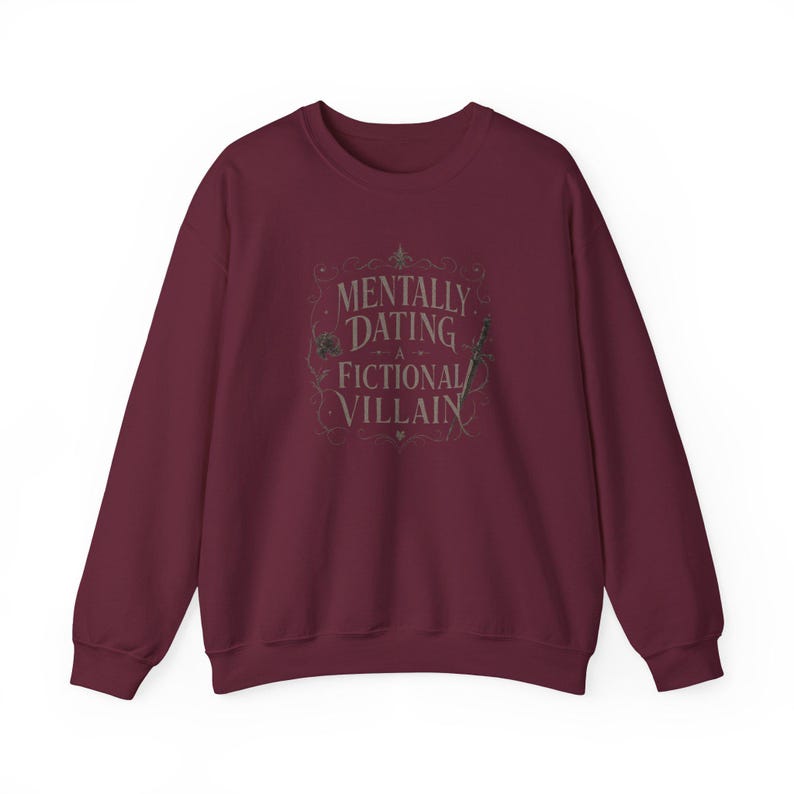 Camiseta/sudadera con estampado "Saliendo mentalmente con un villano de ficción" imagen 11