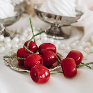 Juego de 10 velas de cereza, velas para pastel de cumpleaños, vela de cera de abeja para celebración, decoración, regalo.