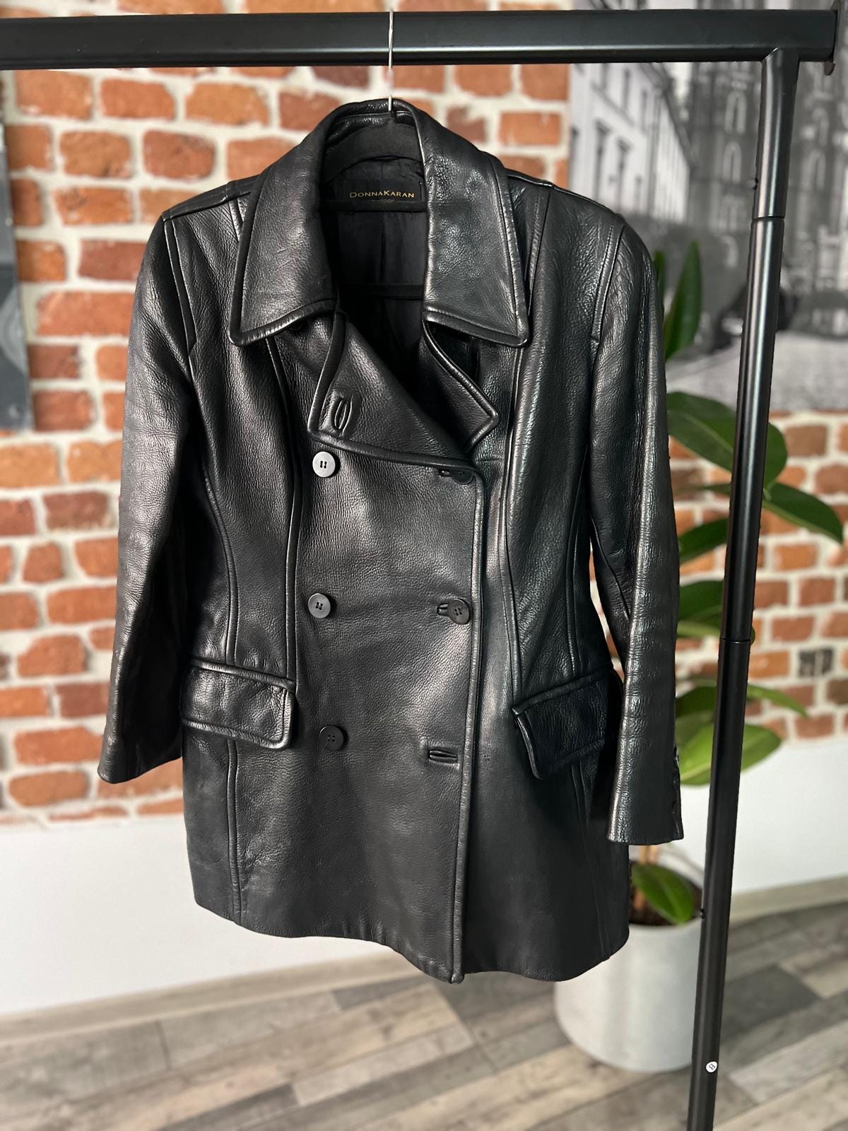 1990's \" DONNA KARAN \" riders jacket レザー Donna Karan New York Women's Asymmetric Leather Moto Jacket - Macy's