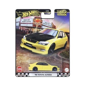 Modèle réduit à l'échelle 1:64 de la Toyota Altezza 1998 en jaune par Hot Wheels