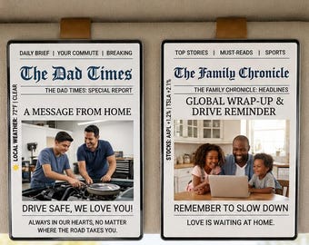 Personalized The Dad Times Drive Safe Car Visor Clip, Daddy We Love You Sun Visor Clip Father's Day Gift For Him, Custom Husband Car Decor