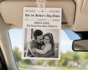 Personalized The Dad Times Drive Safe Car Visor Clip, Father's Day Gift For Him, Custom Husband Car Decor, Daddy We Love You Sun Visor Clip