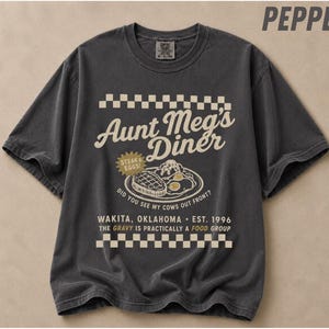 Aunt Megs Diner Shirt Twister 1996 Movie Tee Retro Tornado Film Graphic Vintage Cinema Gift