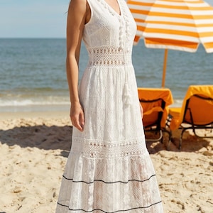 grandmother dress for beach wedding Coastal Grandma PR-D-RL-BAB Length:356 Blue Floral Printed Flutter Tea length