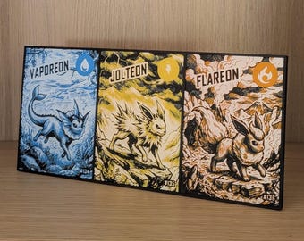Pokemon - Vaporeon, Jolteon & Flareon - Hueforge Frame