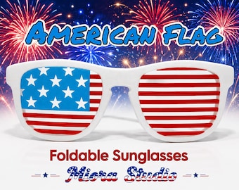 American Flag Foldable Sunglasses | 4th of July Party Glasses