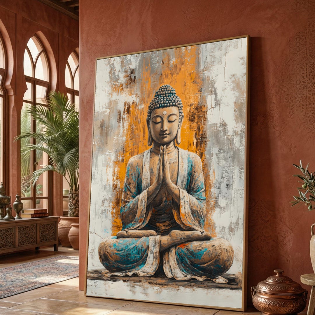 Tranquil Buddha Meditation Canvas Wall Art, Spiritual Zen Decor ...