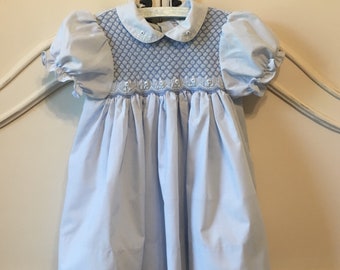 DAISY hand smocked and embroidered girls dress