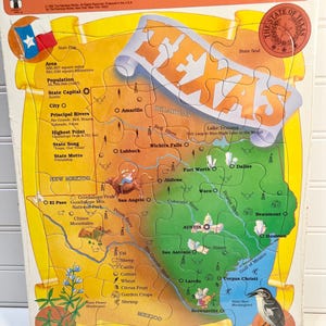 Vintage Texas Rahmen Puzzle