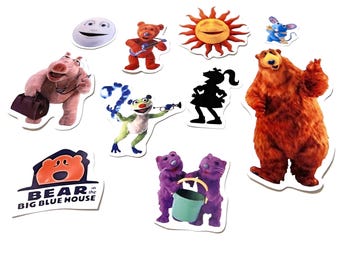 Vinyl Bear In The Big Blue House Custom Sticker Set