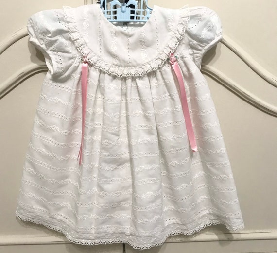 Sz 12mo Eyelet Lace Dress - image 1