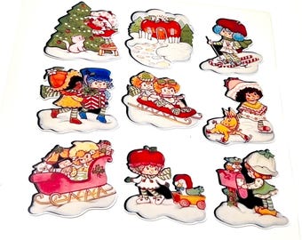 Strawberry Shortcake Christmas Custom Vinyl Stickers Set