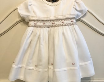 Sz 12 Mo Hand Smocked Dress