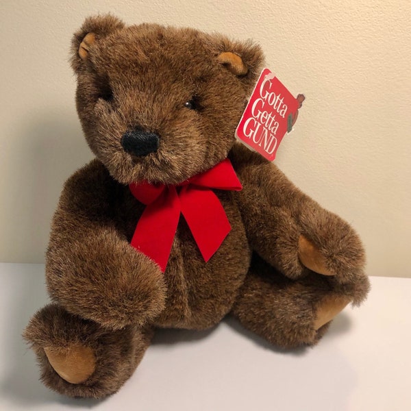 Peluche Gund « Gunderbear » vintage, datée de 1993