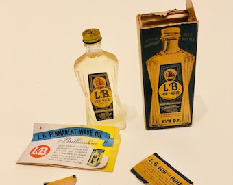 Vintage L.B. Hair Tonic Oil with Original Box