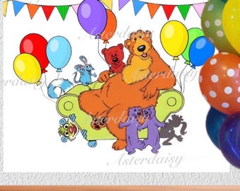 Custom Designed Bear In The Big Blue House Backdrop Banner