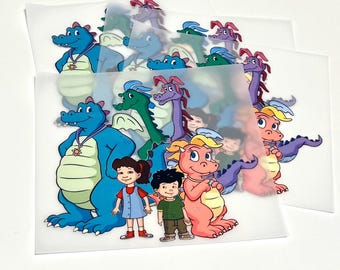 Dragon Tales Iron On Vinyl DTF Teansfer, Custom Designed