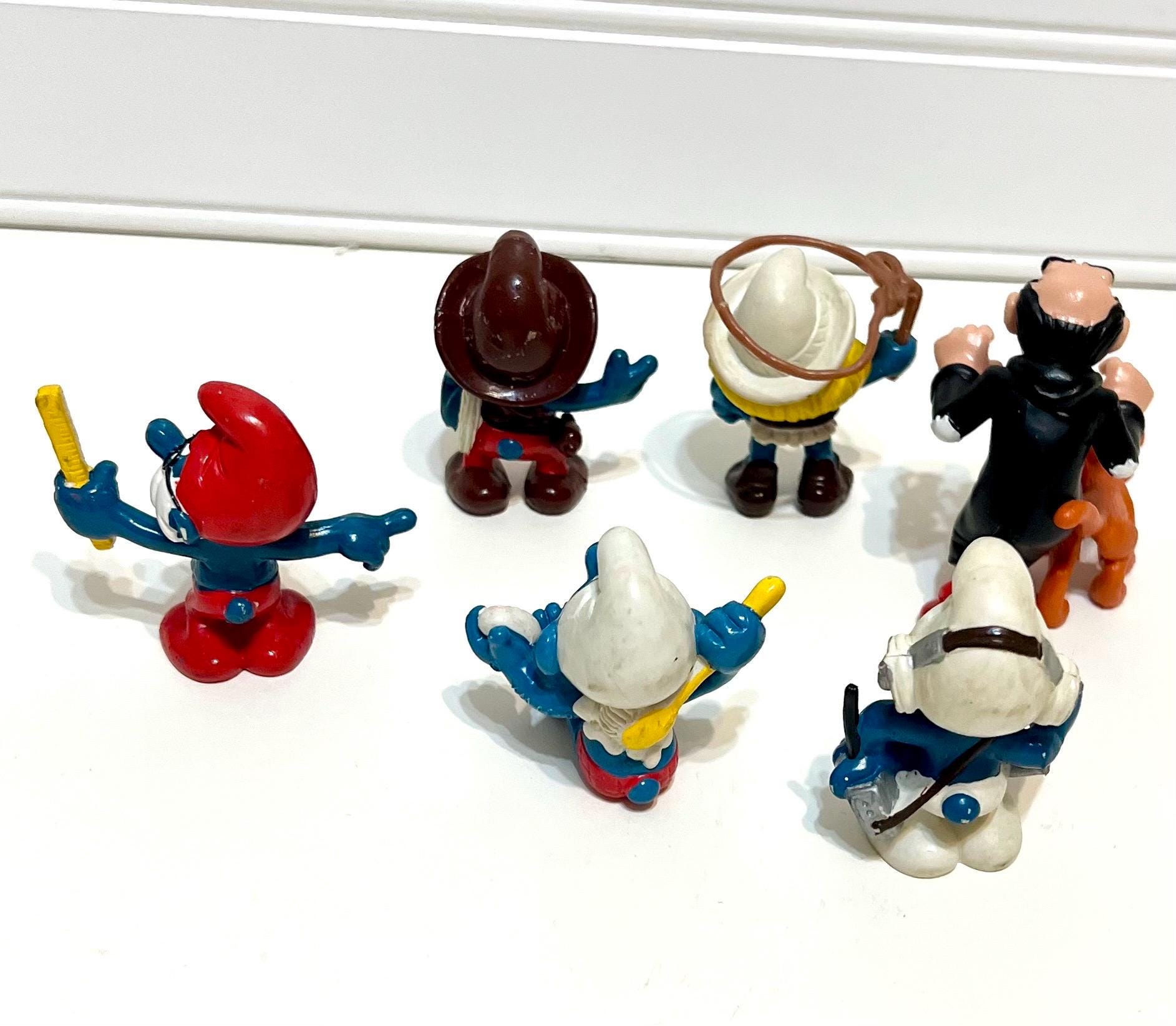 Figurine Schtroumpfette Avec Sa Chambre – Schleich, Vintage 1980, PEYO, PVC, Sans Boîte