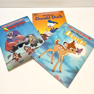 Three Vintage Disney Coloring Books