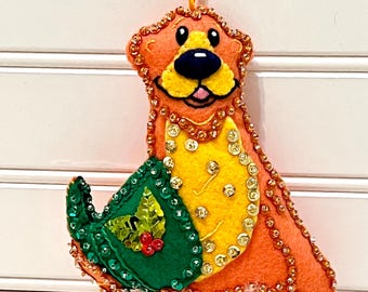 Bear In The Big Blue House Ornament, Custom Created OOAK