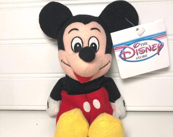9” Vintage Disney Store Mickey Mouse Beans Toy