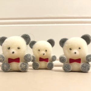 Vintage Fuzzy Panda Bears