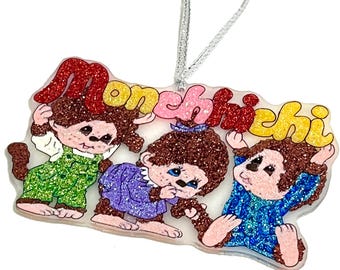Monchhichi Handcrafted Ornament, OOAK set