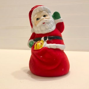 4” Vintage Porcelain Santa Bell