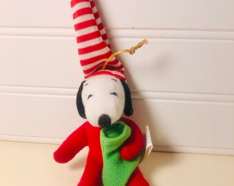 Vintage Mini Snoopy Christmas Ornament