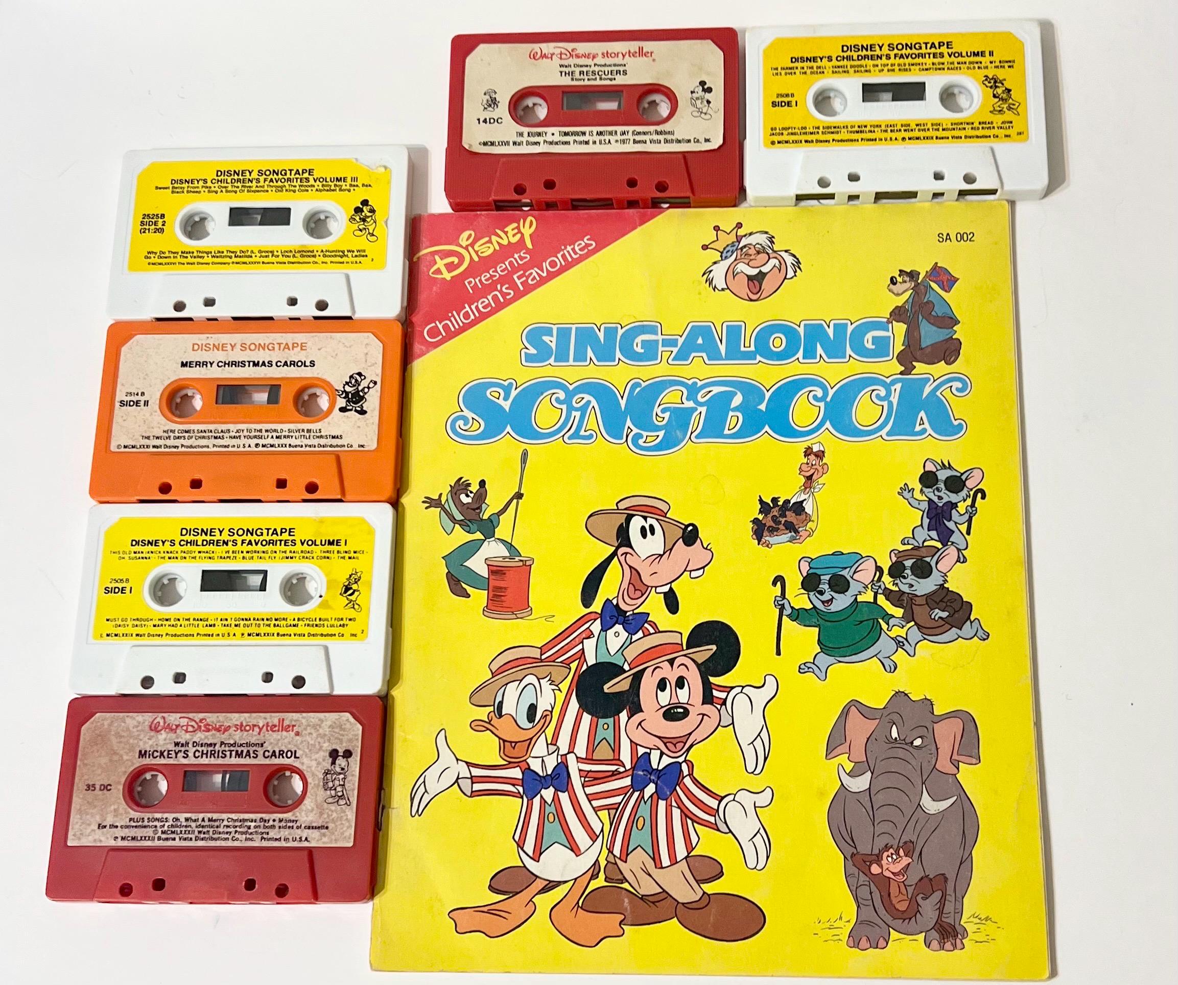 Disney Sing Along Songbook and Cassette Tapes - Etsy