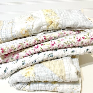 5 Salvaged Quilt Pieces