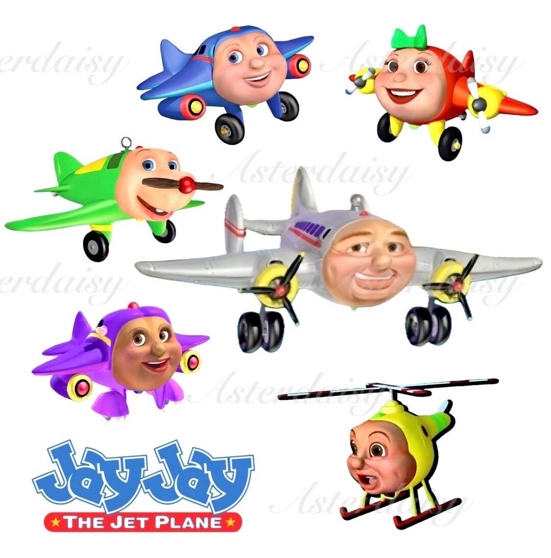 Jay Jay the Jet Plane Transfer Stickers Set - Etsy