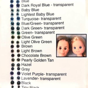 Replacement Doll Eyes, Sunshine Family Dolls