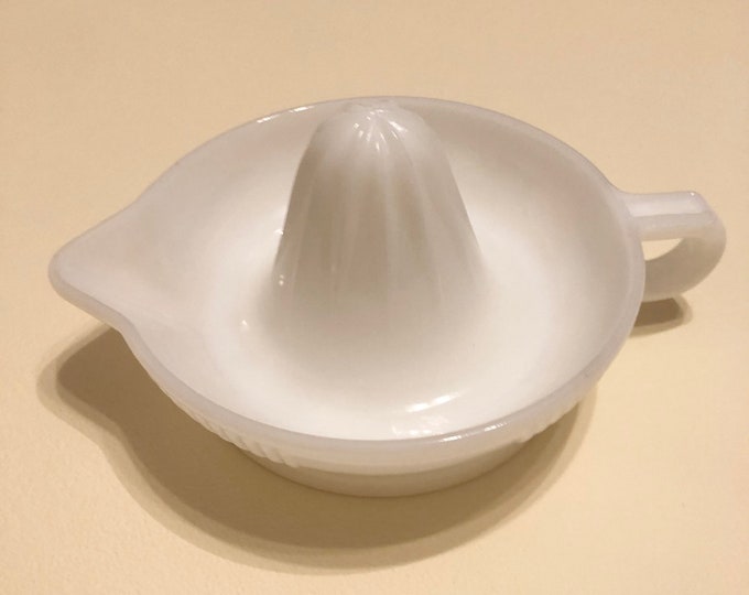 Vintage Milk Glass Juicer Etsy