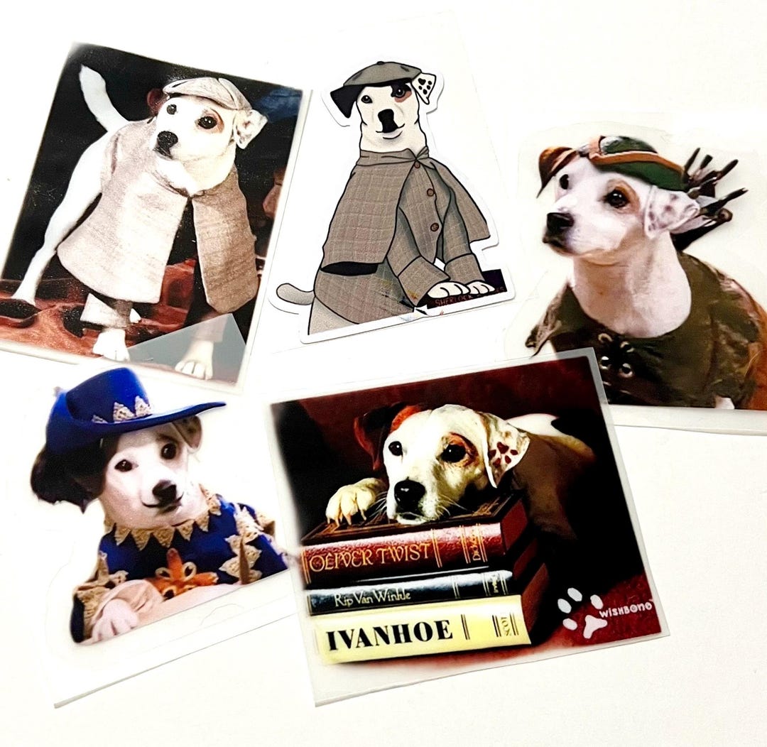 Wishbone the Dog Vinyl Stickers - Etsy