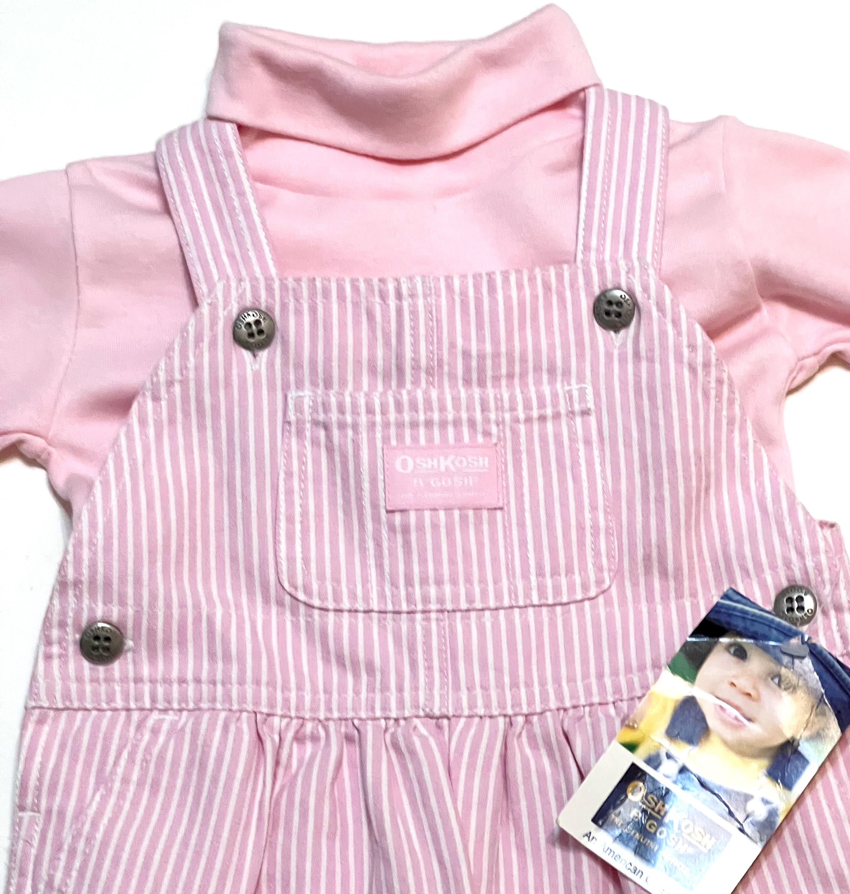 OshKosh ピンク ストライプ オーバーオール 古着 ヴィンテージ Kids