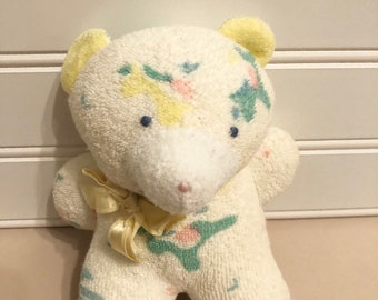 Vintage Terrycloth Bear Rattle