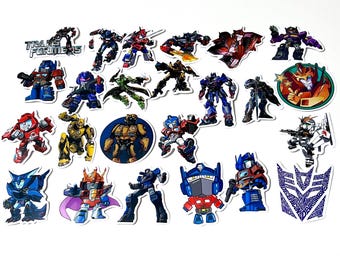 24 Transformers Robot Stickers