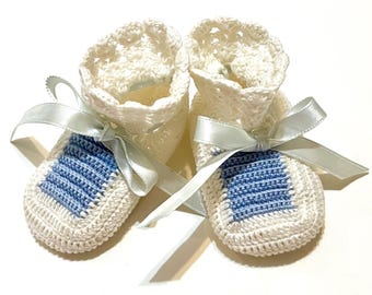 Vintage Hand Crochet Baby Booties