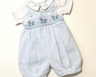 6 Mo Boys Smocked Carriage Boutiques Outfit