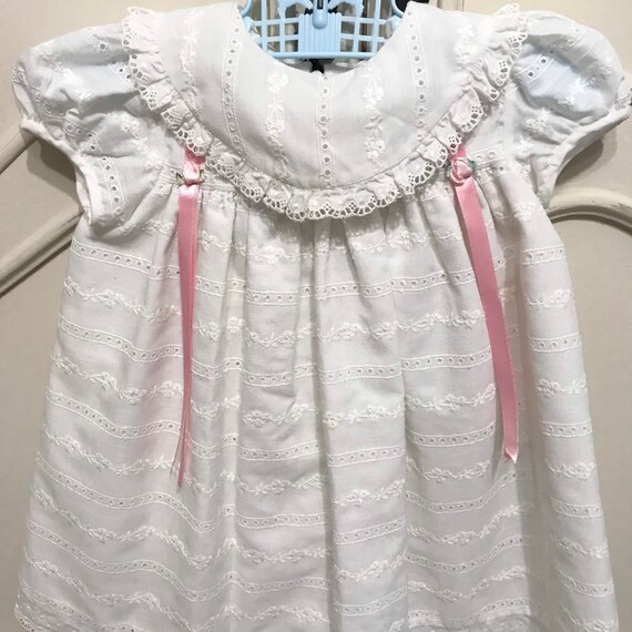 Sz 12mo Eyelet Lace Dress - image 3