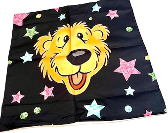 Funda de almohada decorativa para fiesta de oso en la Gran Casa Azul