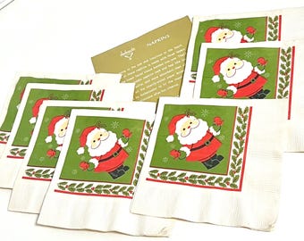 Vintage Hallmark Santa Napkins