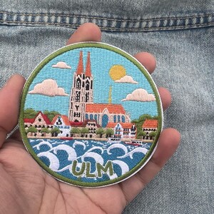 Ulm Reise Aufnäher Gesticktes Dom Souvenir Aufbügler Deutsche Stadt Applikation Aufnäher Deutschland Abzeichen Europa Aufnäher Sammler Ulmer Münster Kunst